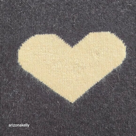 Portolano Color Block Scarf With Heart Lambswool/Angora - Picture 6 of 13